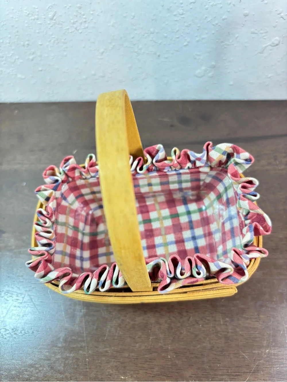 Longaberger Handwoven Small Basket - Natural Wood Tone